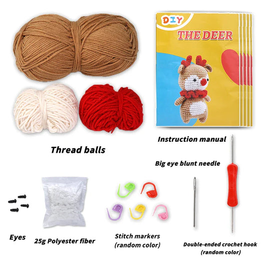Crochet Animal Kit – Beginner DIY with Video Tutorial & Tools