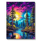 5D Diamond Painting Kit - Aurora Landscape Mosaic, Full Round Drill for DIY Home Decor