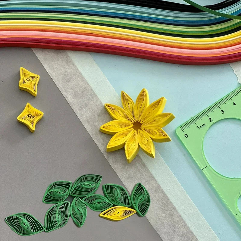 260pcs Rainbow Paper Quilling Strips Set | Paper Craft DIY Kit for Handmade Gifts