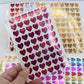 10 Sheets Glitter Heart Stickers | Mini Heart Stickers for DIY Decor