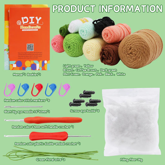 Crochet Material Kit – Beginner DIY with Video Tutorial & Supplies