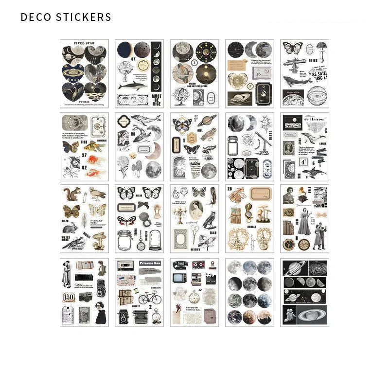 Retro Nature Decorative Stickers for Scrapbook