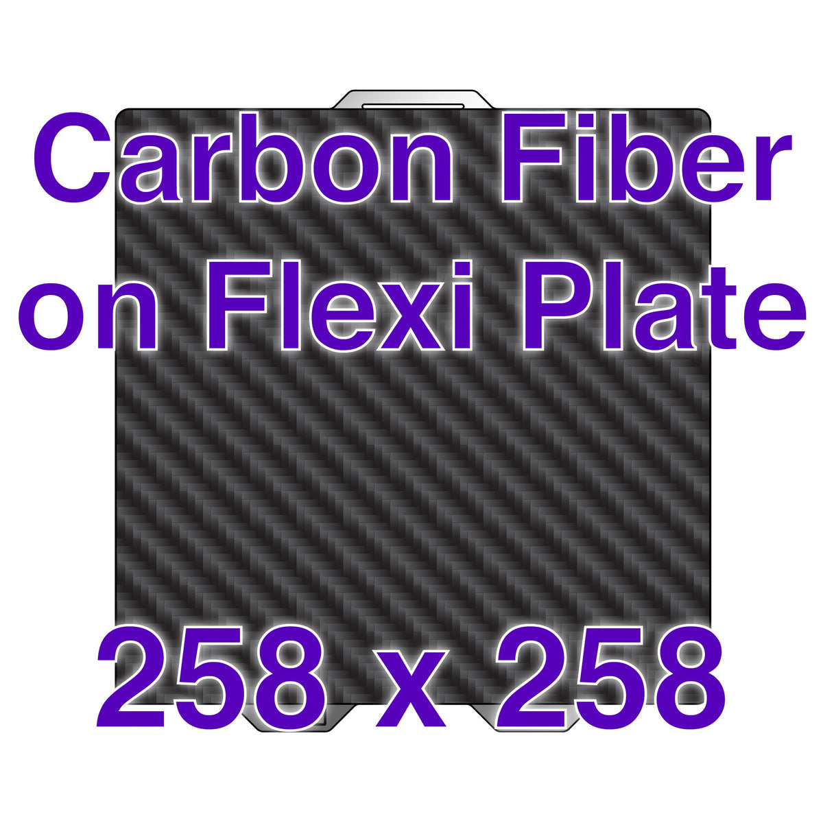 Flexi Plate with Carbon Fiber - Bambu Lab A1, X1, P1, P2S, X2D - 258 x 258