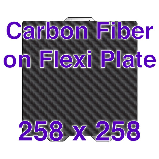 Flexi Plate with Carbon Fiber - Bambu Lab A1, X1, P1, P2S, X2D - 258 x 258