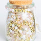 Gold and Pink XOXO DIY Bead Jar