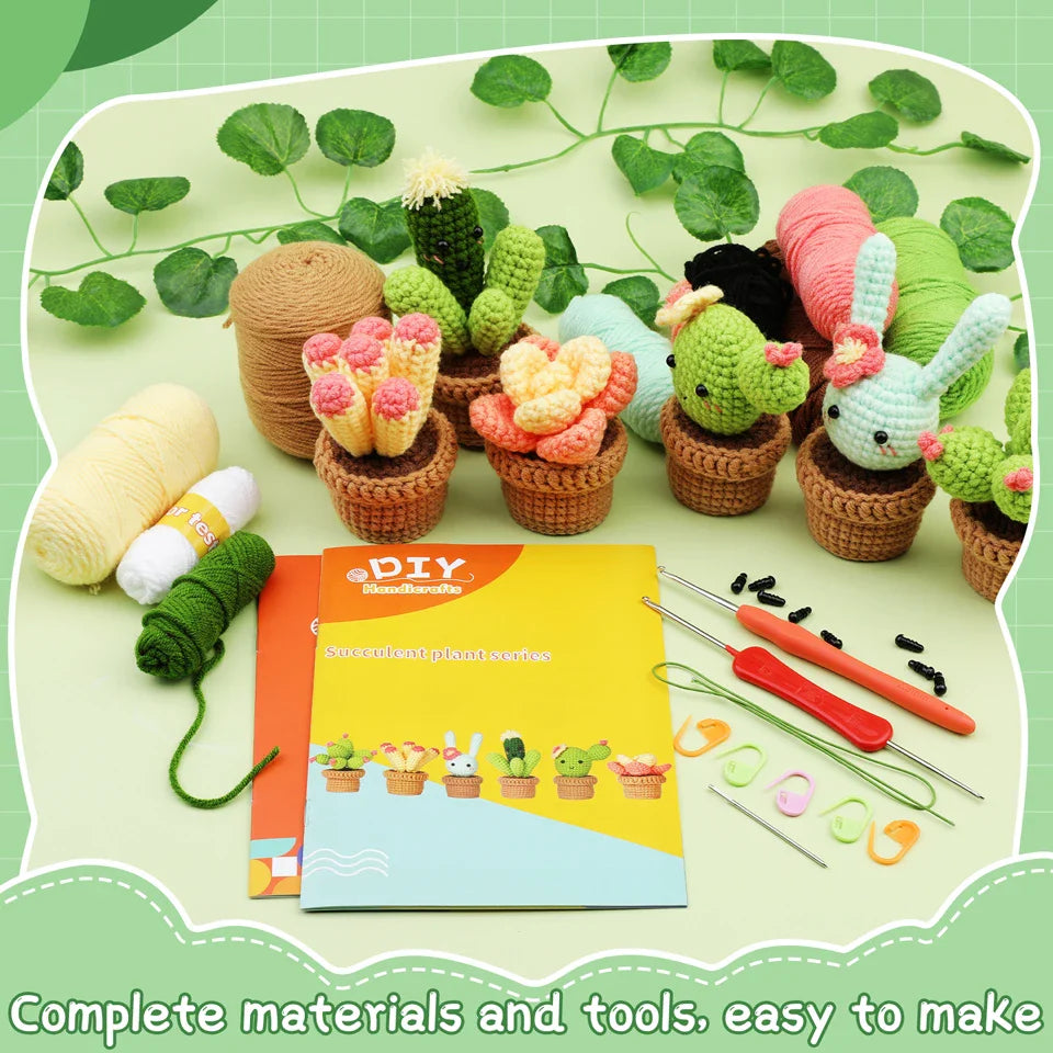 Crochet Material Kit – Beginner DIY with Video Tutorial & Supplies