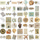 50 Pcs Travel Clock Map Graffiti Stickers | Waterproof Decals for Bike Laptop Pencil Case