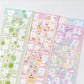 1pc Korean Cute Sticker Kawaii Bling Bunny Rainbow Four-leaf Pudding Sticker Waterproof Hot Silver Sticker for Student DIY Photo