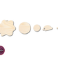 Unfinished Wood Melting Snowman with Santa Hat 5pc. Set | JGrondz | DIY Craft Cutout | 4" | 1/4" Thick