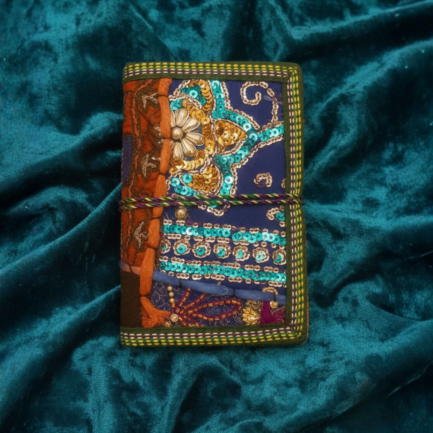 Handcrafted Sari Fabric Bound Notebook Journal