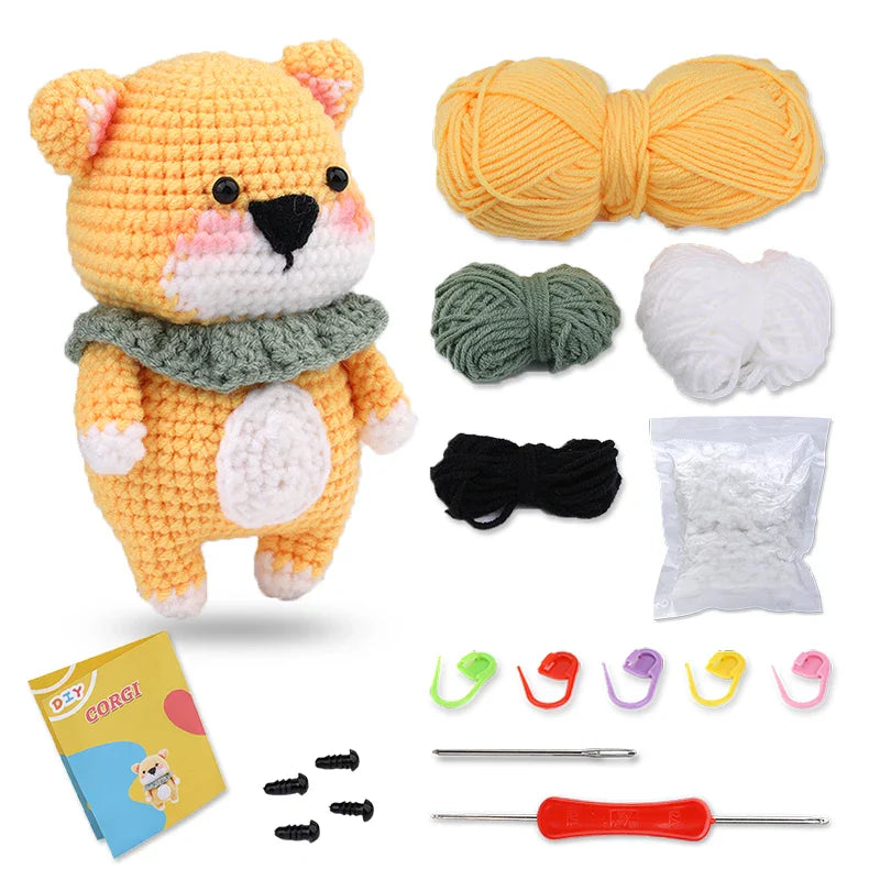 Crochet Animal Kit – Beginner DIY with Video Tutorial & Tools