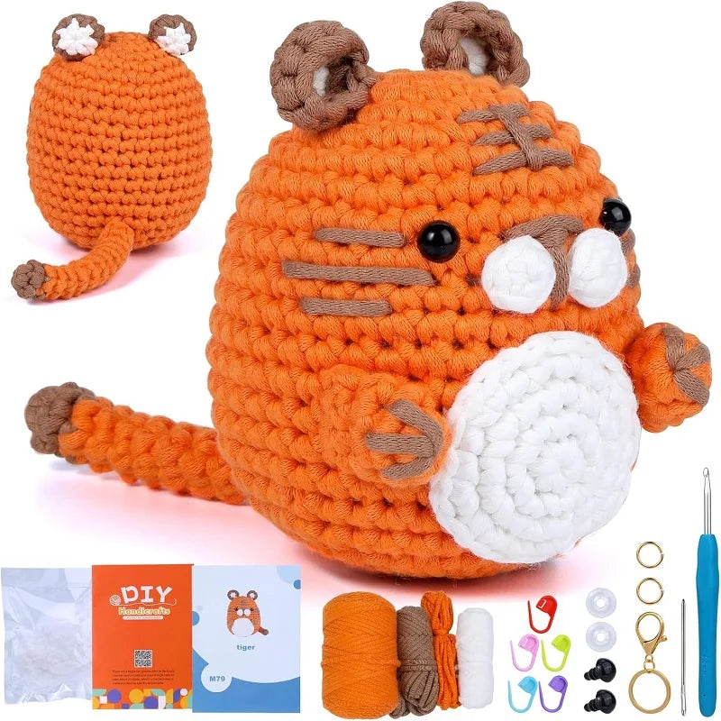Crochet Animal Kit – Beginner DIY with Video Tutorial & Tools