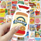 59PCS Classic Snacks Graffiti Stickers | Waterproof Decals for Laptop Skateboard Bicycle