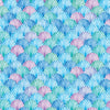 Scalloped Shells Blue Cotton 44"/45" Fabric Per Yard