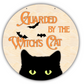 Unfinished Wood Guarded By The Witch's Cat Door Sign Kit | Wood Craft Cutouts | 1/4" Thick |