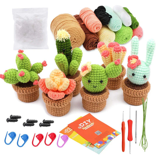 Crochet Material Kit – Beginner DIY with Video Tutorial & Supplies