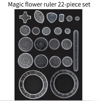 22pcs Spirograph Drawing Toys Set | Geometric Ruler and Mathematical Roulette Art Tool