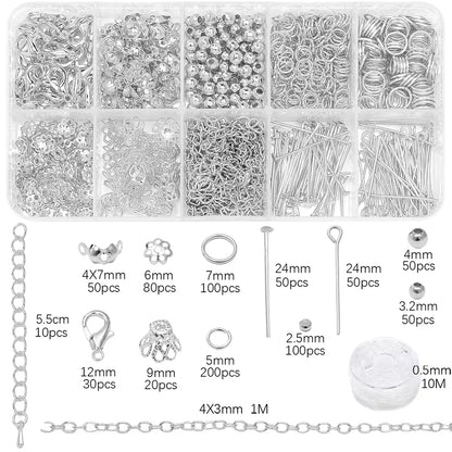 1 Set Jewelry Making Starter Kit – DIY Earrings, Necklaces & Findings for Beginners and Adults