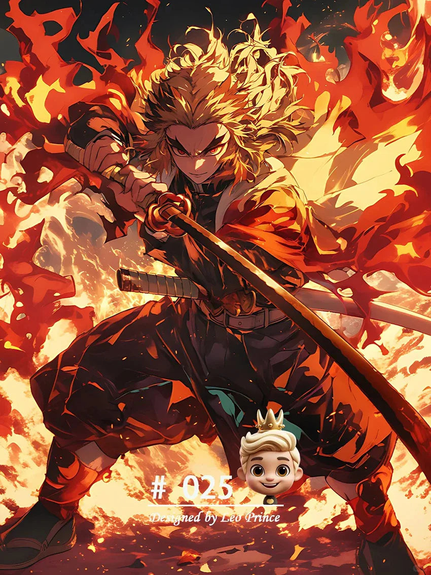 Demon Slayer 5D Diamond Painting Kamado-Nezuko Diamond Embroidery Full Diamond Mosaic DIY Rengoku Kyoujurou Decorative Painting