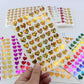 10 Sheets Glitter Heart Stickers | Mini Heart Stickers for DIY Decor