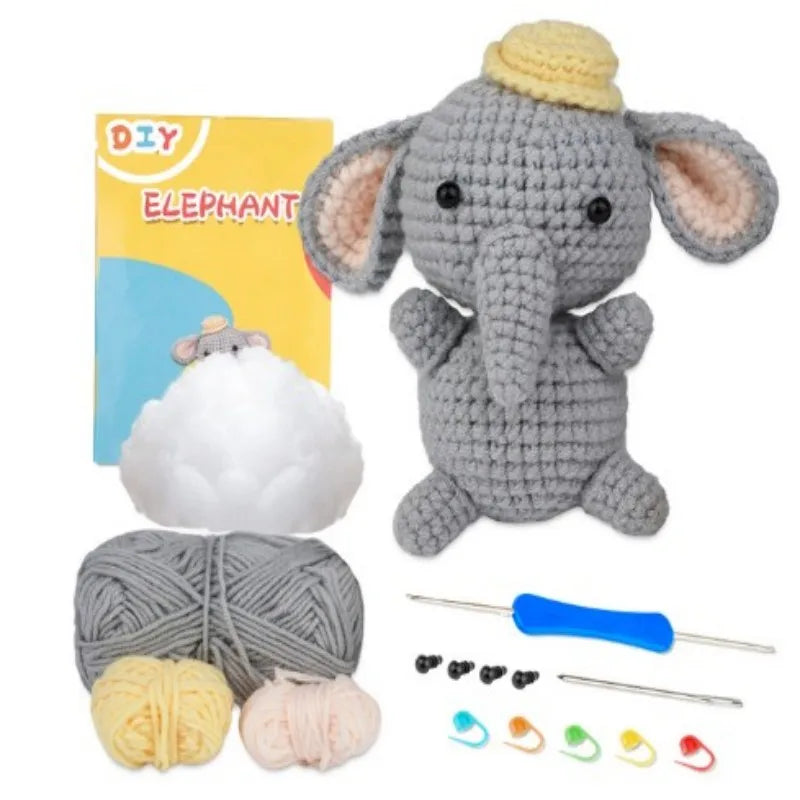 Crochet Animal Kit – Beginner DIY with Video Tutorial & Tools