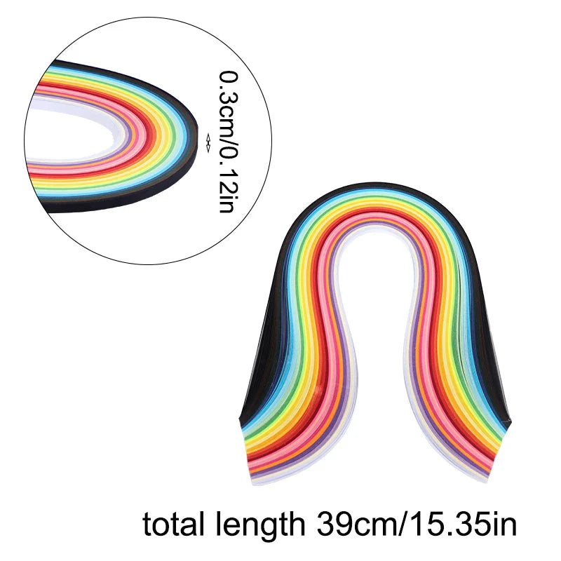 260pcs Rainbow Paper Quilling Strips Set | Paper Craft DIY Kit for Handmade Gifts