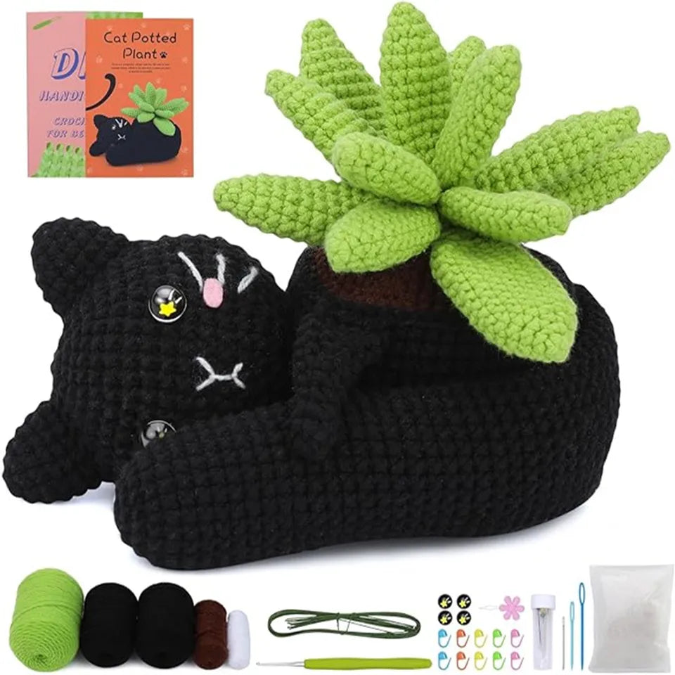 Crochet Material Kit – Beginner DIY with Video Tutorial & Supplies