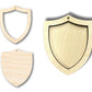 Unfinished Wood 2 Layer Shield Shadowbox Shape | DIY Craft Cutout | up to 46" DIY