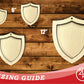Unfinished Wood 2 Layer Shield Shadowbox Shape | DIY Craft Cutout | up to 46" DIY