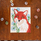 Fox with Chicory | 8x10 paint-by-number kit