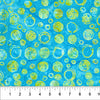 Turquoise Bubble Celebration Cotton 44/45 Fabric Per Yard