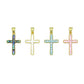 Mother of Pearl Abalone Cross charm For Necklace Bracelet Jewelry Making Supply, Sku#WL23