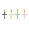 Mother of Pearl Abalone Cross charm For Necklace Bracelet Jewelry Making Supply, Sku#WL23