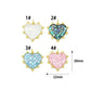 Abalone Mother of Pearl Spike Heart charm For Necklace Bracelet Jewelry Making Supply, Sku#WL24