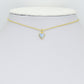 Colorful Gold Pearl Heart Pendant charm, Sku#WL26
