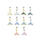 Mother of Pearl Whale Tail Pendant charm, Sku#WL27