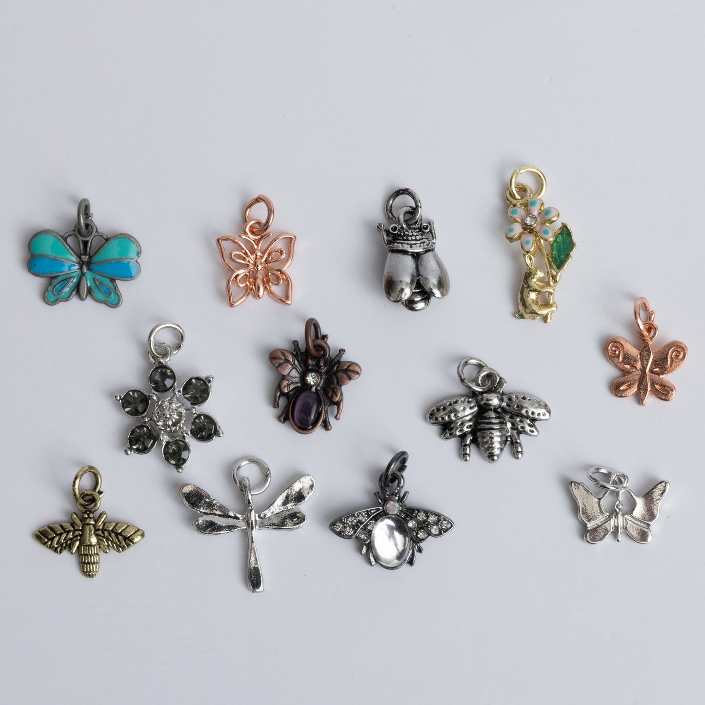 Butterfly & Bug Nature-Inspired Insect Charms Set of 12