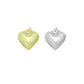 Gold Silver Puffy Radical Line Heart Pendant charm, Sku#Y1060