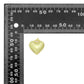 Gold Silver Puffy Radical Line Heart Pendant charm, Sku#Y1060