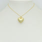 Gold Silver Puffy Radical Line Heart Pendant charm, Sku#Y1060