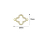 CZ Pave Gold Flower Coonector charm, Sku#Y1062