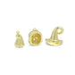 Gold Ghost Skull Witch Hat Charm, Halloween Charm, Sku#Y1067