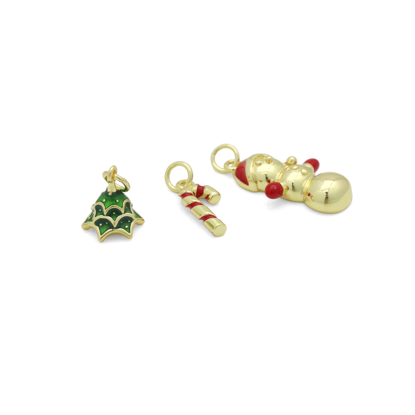 Christmas Tree, Candy Cane , Snowman Charm Pendant, Sku#Y1068