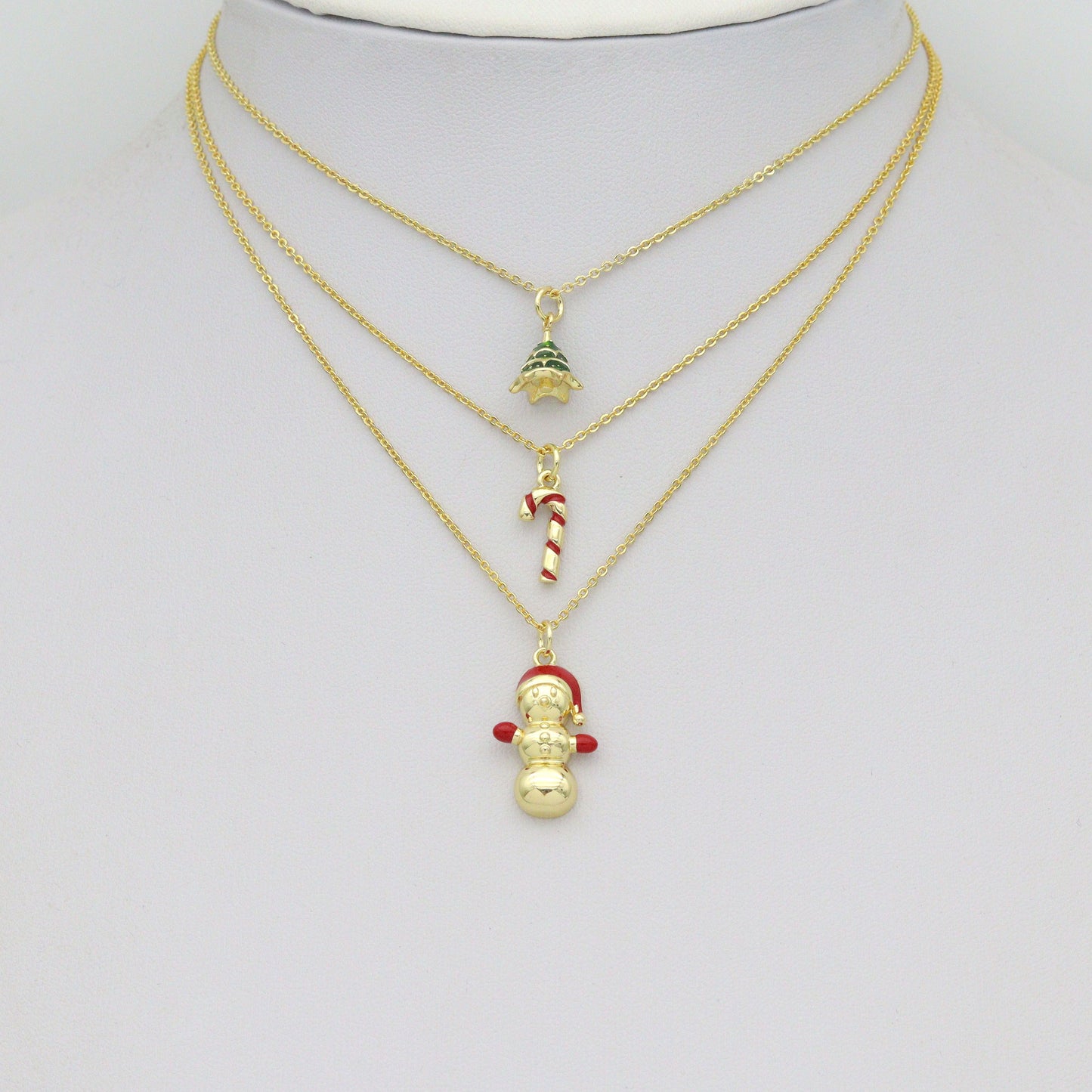 Christmas Tree, Candy Cane , Snowman Charm Pendant, Sku#Y1068