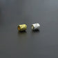 Gold Silver Geometric Barrel Spacer Bead, Sku#Y1071