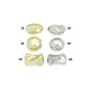 Gold Silver Oval Barrel Hourglass Shape Space Beads Charm Pendant, Sku#Y1073