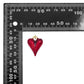 Red Enamel Gold Heart Pendant charm, Sku#Y1074