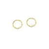 Hammered Closed Round Ring with CZ on, Close Ring for necklace bracelet Making, Sku#ZX234