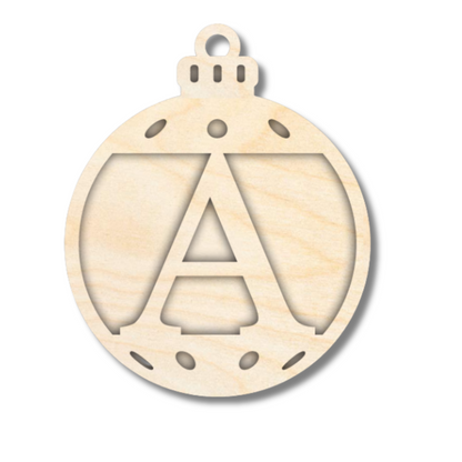 Unfinished Wood Layered Letter Christmas Ornaments | A-Z | 2 Piece | 5" Tall | 1/8" Wood | Wood Craft DIY