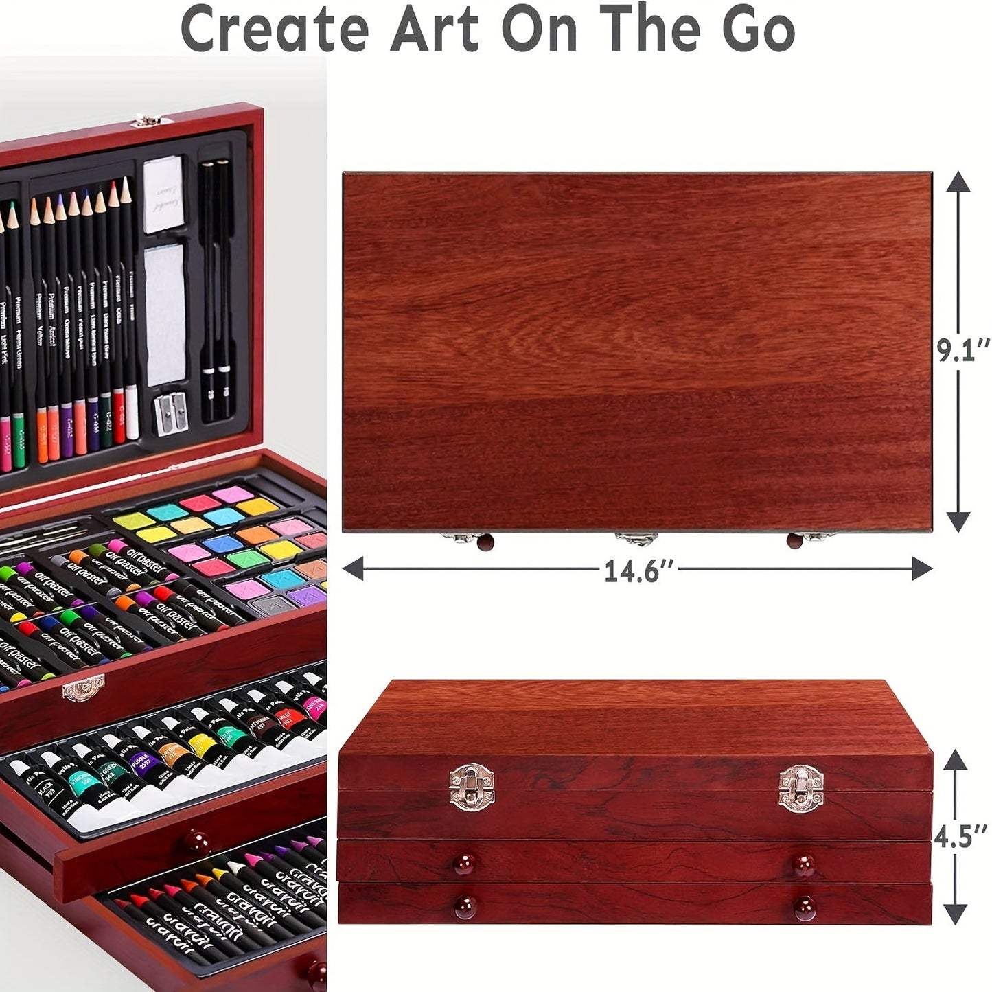 175-Piece Deluxe Art Set – Crayons, Colored Pencils & Acrylics